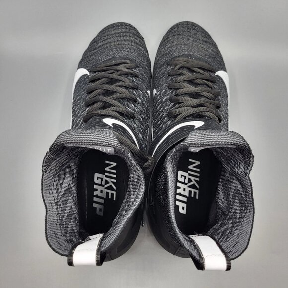 Nike Alpha Menace Elite 2 Flyknit Football Cleats Black AO3374-001 Size 13. Cond - Picture 3 of 7